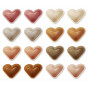 Set de 16 moules à cupcake Tilo - Heart & rose multi mix