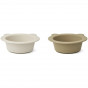Lot de 2 bols avec ventouse Peony - Sandy & oat mix