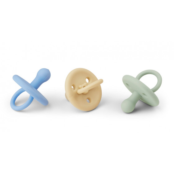Set de 3 tétines Paula - Sky blue multi mix Set de 3 tétines Paula - Sky blue multi mix