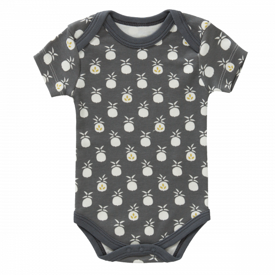 body manches courtes 'Pineapple anthracite' en coton bio