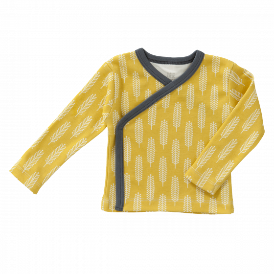 cardigan croisé bébé en coton bio 'Havre vintage lemon'