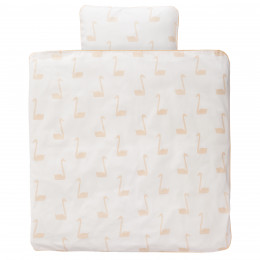 parure de lit - Swan pale peach (80x80)