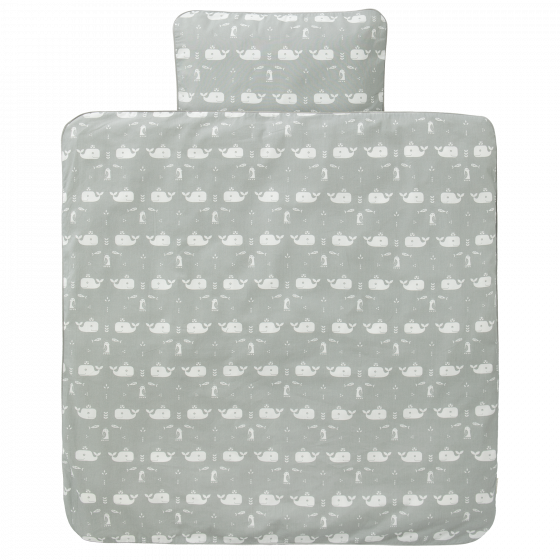 housse de couette berceau 'Whale dawn grey' 80x80cm housse de couette berceau 'Whale dawn grey' 80x80cm