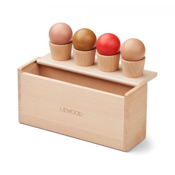 Set crèmes glaçes en bois Etta - Rose multi mix Set crèmes glaçes en bois Etta - Rose multi mix
