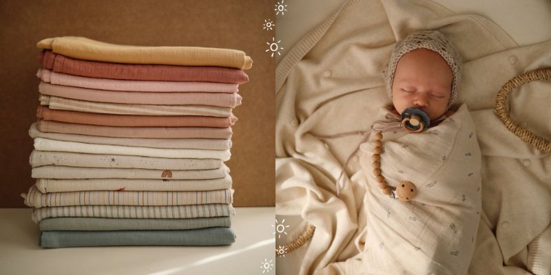 Tétra mousseline de coton chambre bébé